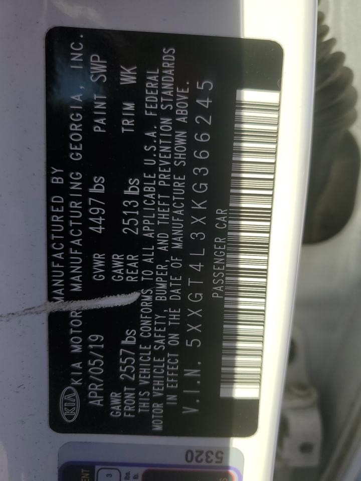 5XXGT4L3XKG366245 2019 Kia Optima Lx