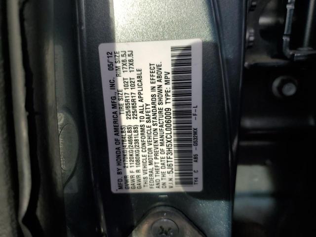 2012 Honda Crosstour Exl VIN: 5J6TF3H5XCL006009 Lot: 38590974