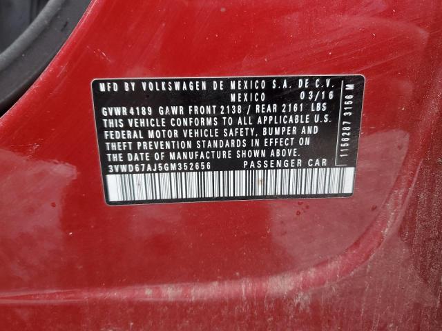 2016 VOLKSWAGEN JETTA SE 3VWD67AJ5GM352656
