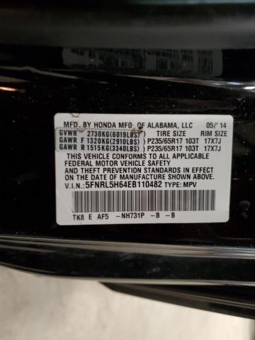 5FNRL5H64EB110482 | 2014 HONDA ODYSSEY EX