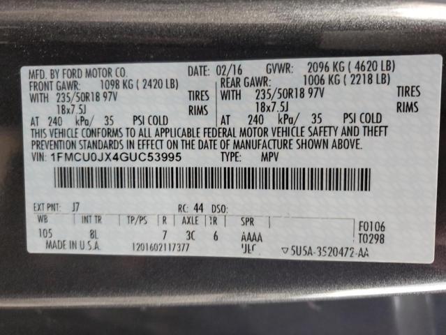 1FMCU0JX4GUC53995 | 2016 FORD ESCAPE TIT