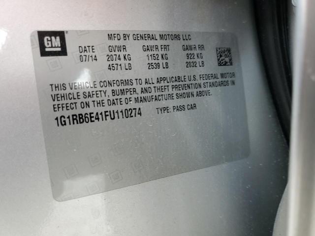 VIN 1G1RB6E41FU110274 2015 Chevrolet Volt no.12