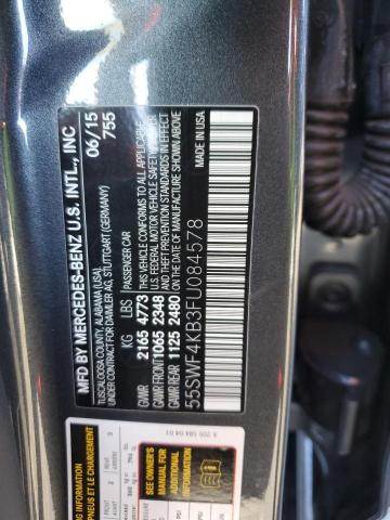 55SWF4KB3FU084578 | 2015 MERCEDES-BENZ C 300 4MAT