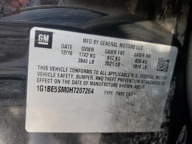 2017 CHEVROLET CRUZE LT - 1G1BE5SM0H7207264