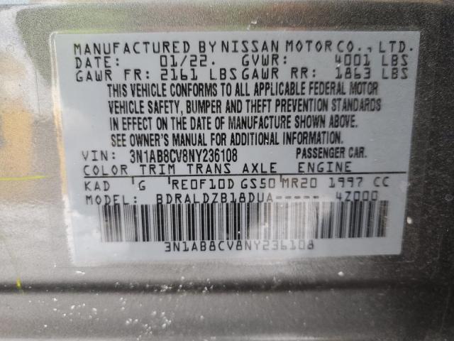 2022 NISSAN SENTRA SV - 3N1AB8CV8NY236108