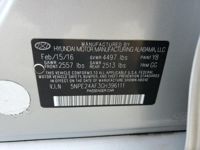 5NPE24AF3GH396111 | 2016 Hyundai sonata se