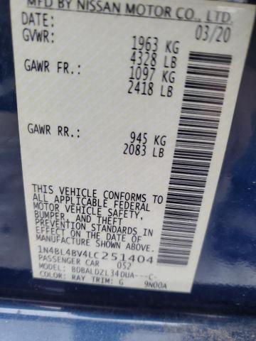 2020 NISSAN ALTIMA S - 1N4BL4BV4LC251404