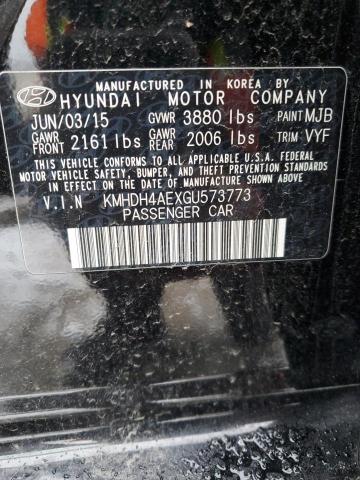 KMHDH4AEXGU573773 | 2016 HYUNDAI ELANTRA SE