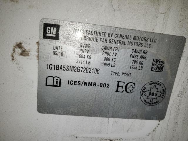 2016 CHEVROLET CRUZE L - 1G1BA5SM2G7282106