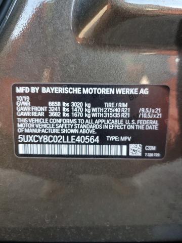 VIN 5UXCY8C02LLE40564 2020 BMW X6, M50I no.13