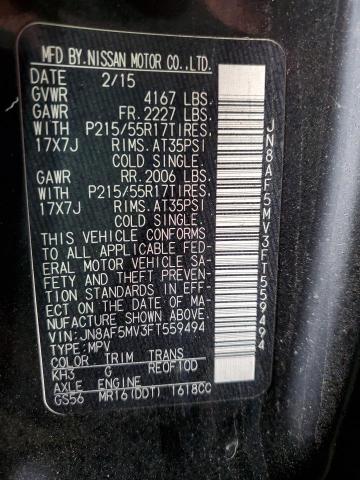 2015 NISSAN JUKE S - JN8AF5MV3FT559494