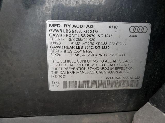 WA1BNAFY2J2121223 2018 AUDI Q5, photo no. 12