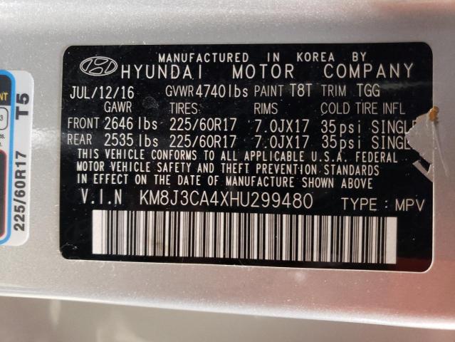 2017 HYUNDAI TUCSON LIM - KM8J3CA4XHU299480