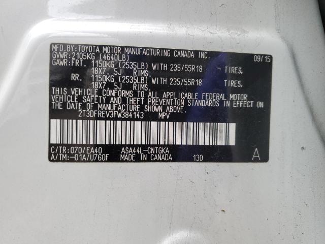 2015 TOYOTA RAV4 LIMIT - 2T3DFREV3FW384143