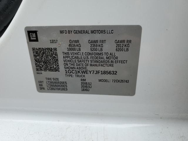 2018 CHEVROLET 2500 HD 1GC1KWEY7JF185632