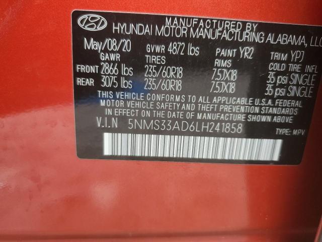 2020 HYUNDAI SANTA FE S 5NMS33AD6LH241858