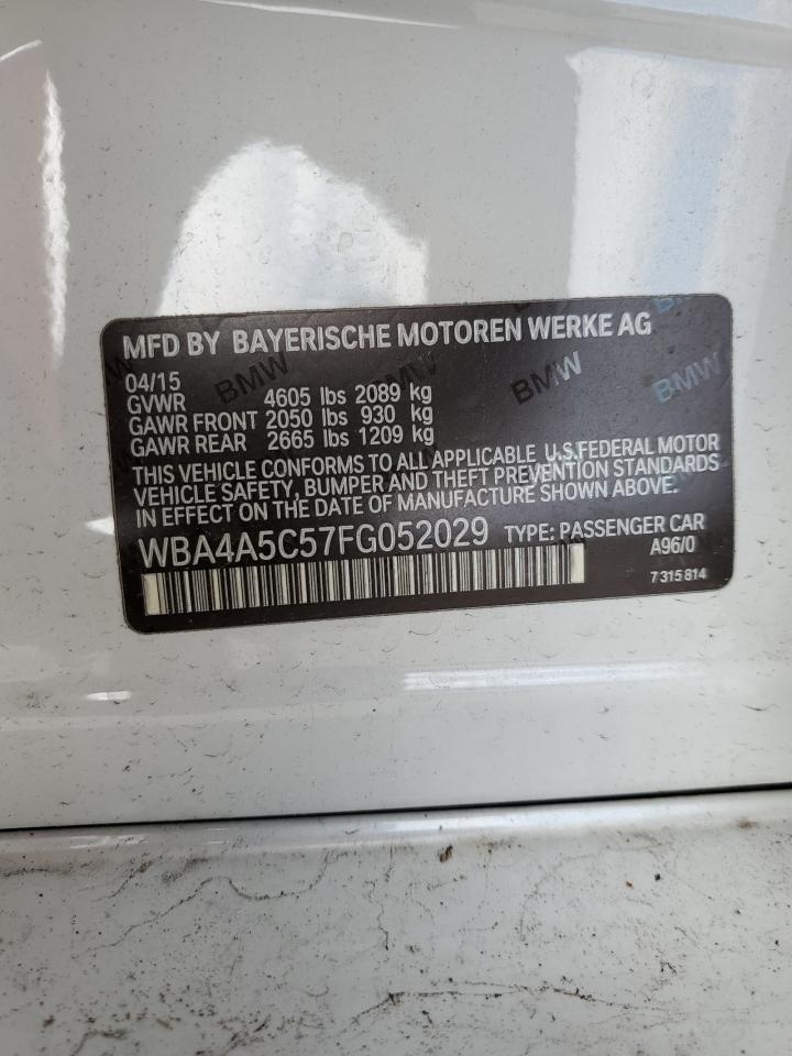 2015 BMW 428 I Gran Coupe vin: WBA4A5C57FG052029