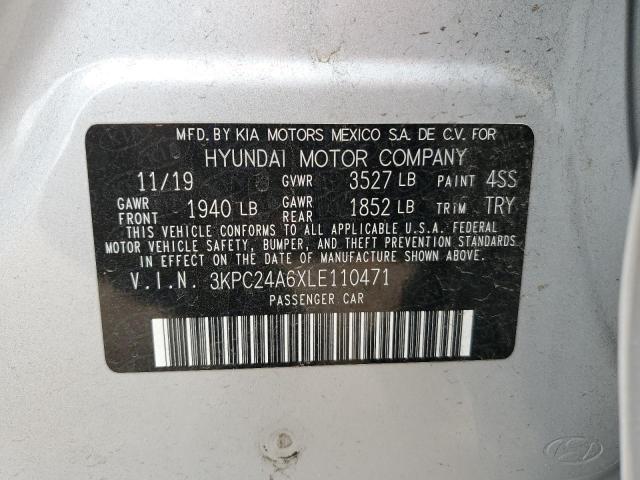 3KPC24A6XLE110471 | 2020 HYUNDAI ACCENT SE