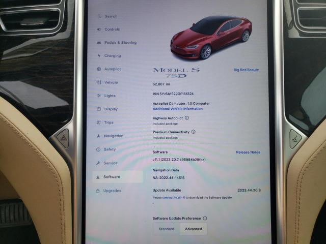 5YJSA1E29GF151324 | 2016 TESLA MODEL S