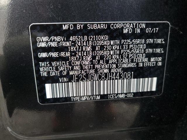 JF2SJGWC8JH443081 | 2018 SUBARU FORESTER 2