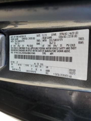 2016 Ford Escape Titanium VIN: 1FMCU0JX5GUB63190 Lot: 41014124