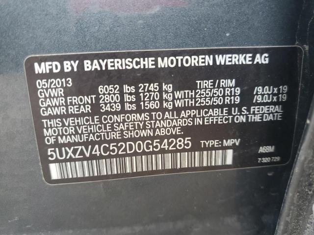 VIN 5UXZV4C52D0G54285 2013 BMW X5, Xdrive35I no.12