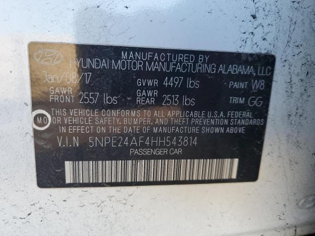 5NPE24AF4HH543814 | 2017 HYUNDAI SONATA SE