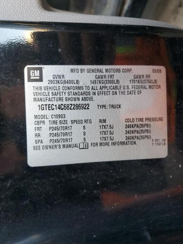 2008 GMC Sierra C1500 VIN: 1GTEC14C68Z286922 Lot: 81819463