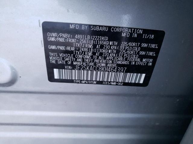 2019 SUBARU FORESTER - JF2SKACC8KH464397