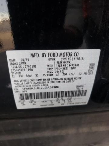 1FM5K8HC2LGA54906 | 2020 FORD EXPLORER P