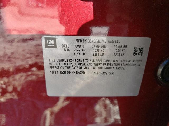 2015 CHEVROLET MALIBU - 1G11D5SL8FF218425