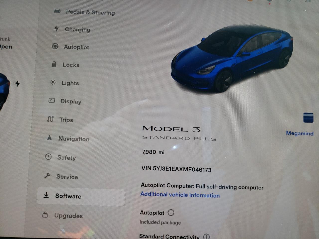 2021 Tesla Model 3 vin: 5YJ3E1EAXMF046173