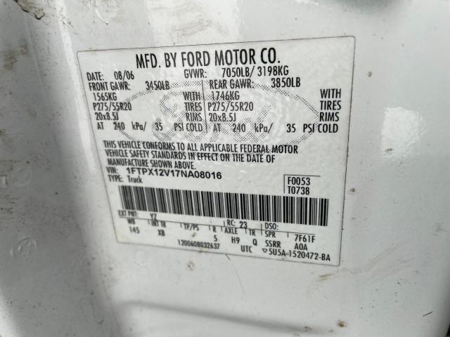 1FTPX12V17NA08016 | 2007 Ford f150