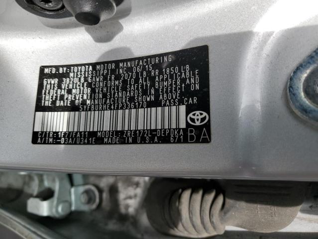 2015 TOYOTA COROLLA L - 5YFBURHE4FP336170