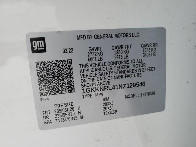 2022 GMC ACADIA SLE - 1GKKNRL41NZ129546