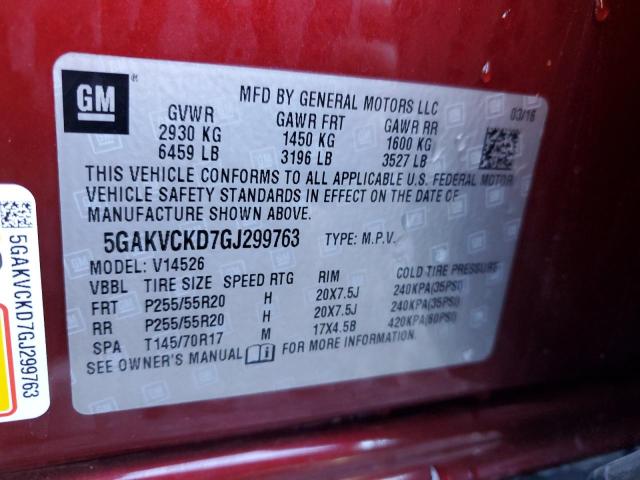 5GAKVCKD7GJ299763 | 2016 BUICK ENCLAVE