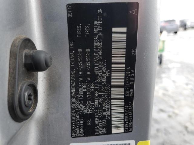 2017 TOYOTA SIENNA XLE 5TDDZ3DC0HS186063