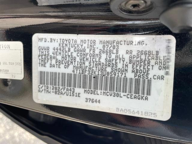 4T1BF32K13U059171 | 2003 Toyota camry le