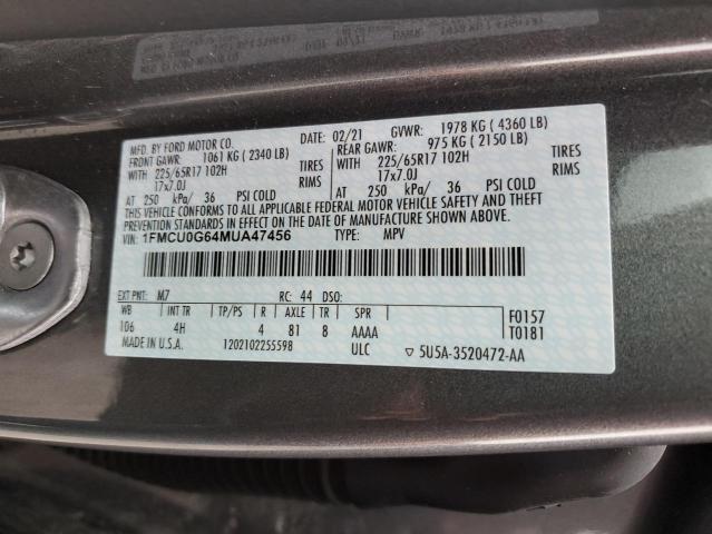 2021 FORD ESCAPE SE 1FMCU0G64MUA47456