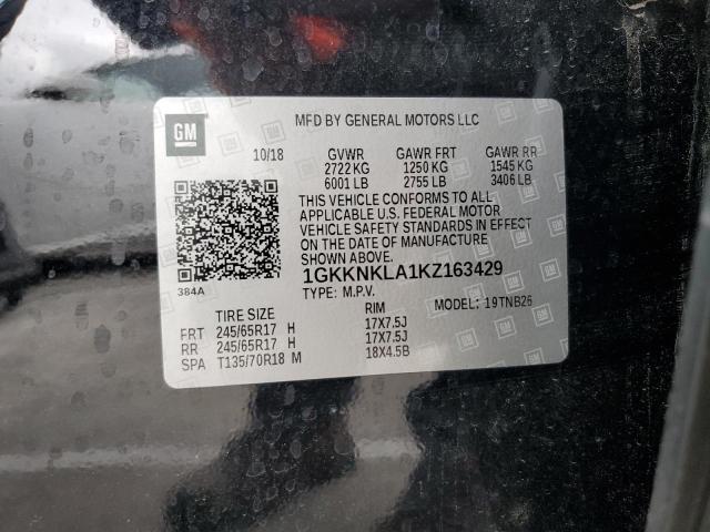 2019 GMC Acadia Sle VIN: 1GKKNKLA1KZ163429 Lot: 37557214