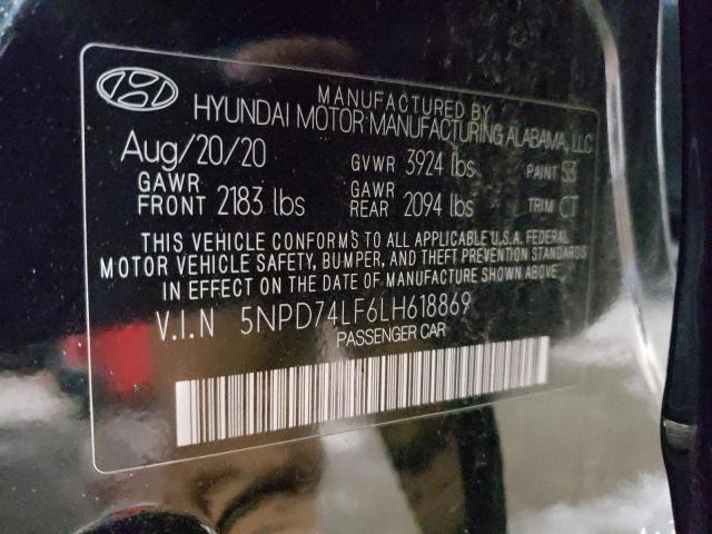 5NPD74LF6LH618869 | 2020 HYUNDAI ELANTRA SE