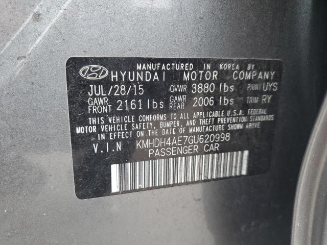 KMHDH4AE7GU620998 | 2016 HYUNDAI ELANTRA SE