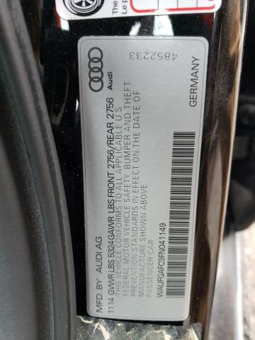 WAUFGAFC9FN041149 | 2015 AUDI A6 PREMIUM