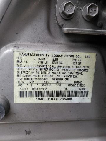 1N4DL01DXYC235385 | 2000 Nissan altima xe