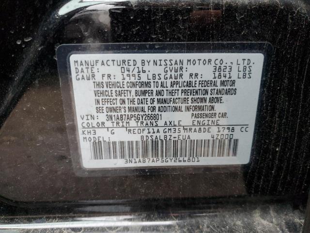 3N1AB7AP5GY266801 | 2016 NISSAN SENTRA S