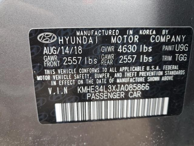 KMHE34L3XJA085866 | 2018 HYUNDAI SONATA HYB