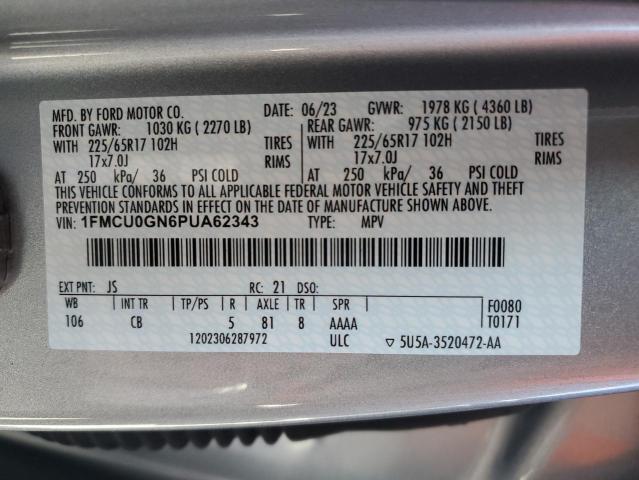 2023 FORD ESCAPE ACT - 1FMCU0GN6PUA62343