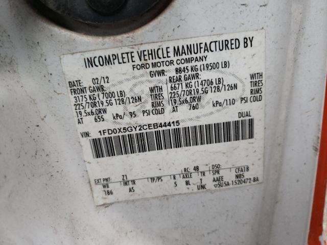 2012 Ford F550 Super Duty VIN: 1FD0X5GY2CEB44415 Lot: 81779913