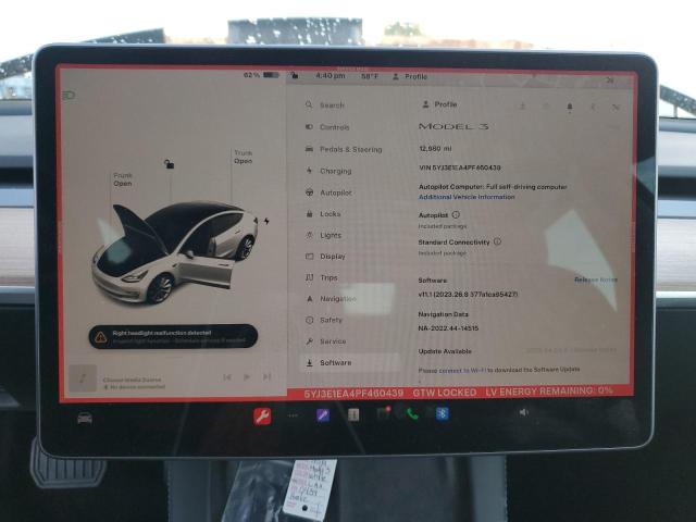 5YJ3E1EA4PF460439 | 2023 TESLA MODEL 3