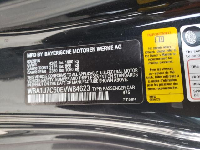 VIN WBA1J7C50EVW84623 2014 BMW 2 Series, M235I no.12